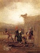 Francisco Goya Strolling Players oil